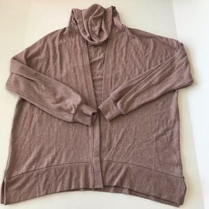 American Eagle Hooded Cardigan tan blush XS